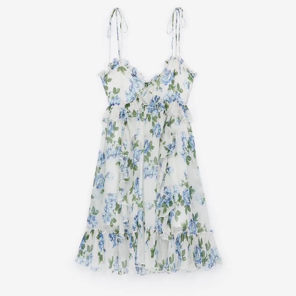 The Kooples Antique Floral Ruffle Dress